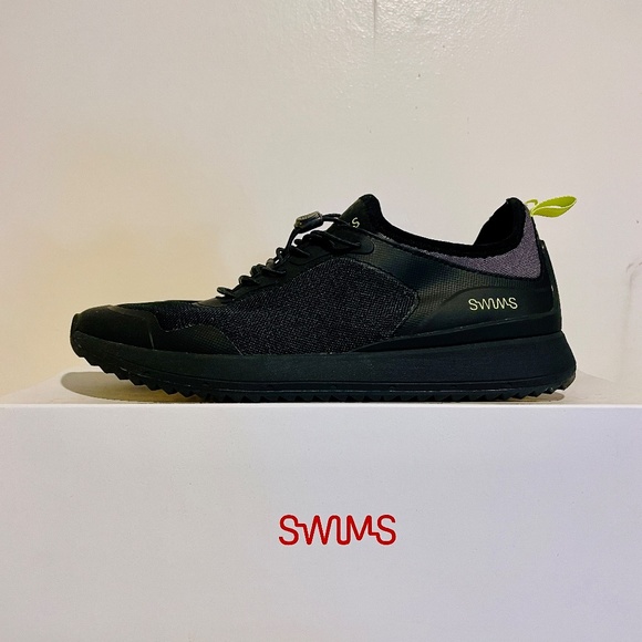 Swims Black & Neon Yellow Ocean Runner Men's Lightweight Sneakers in Size 7 - Picture 3 of 13